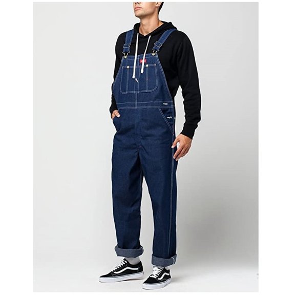 NWT Dickies Men's Stonewashed Denim Bib Overalls Indigo Size 44x30 $80 II175 - Picture 3 of 3